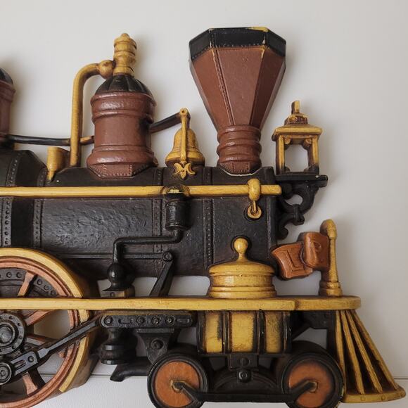 Vintage 70's HOMCO Train Wagon Streetcar Wall Plaques Western Wall Decor Set 3 - Picture 5 of 16